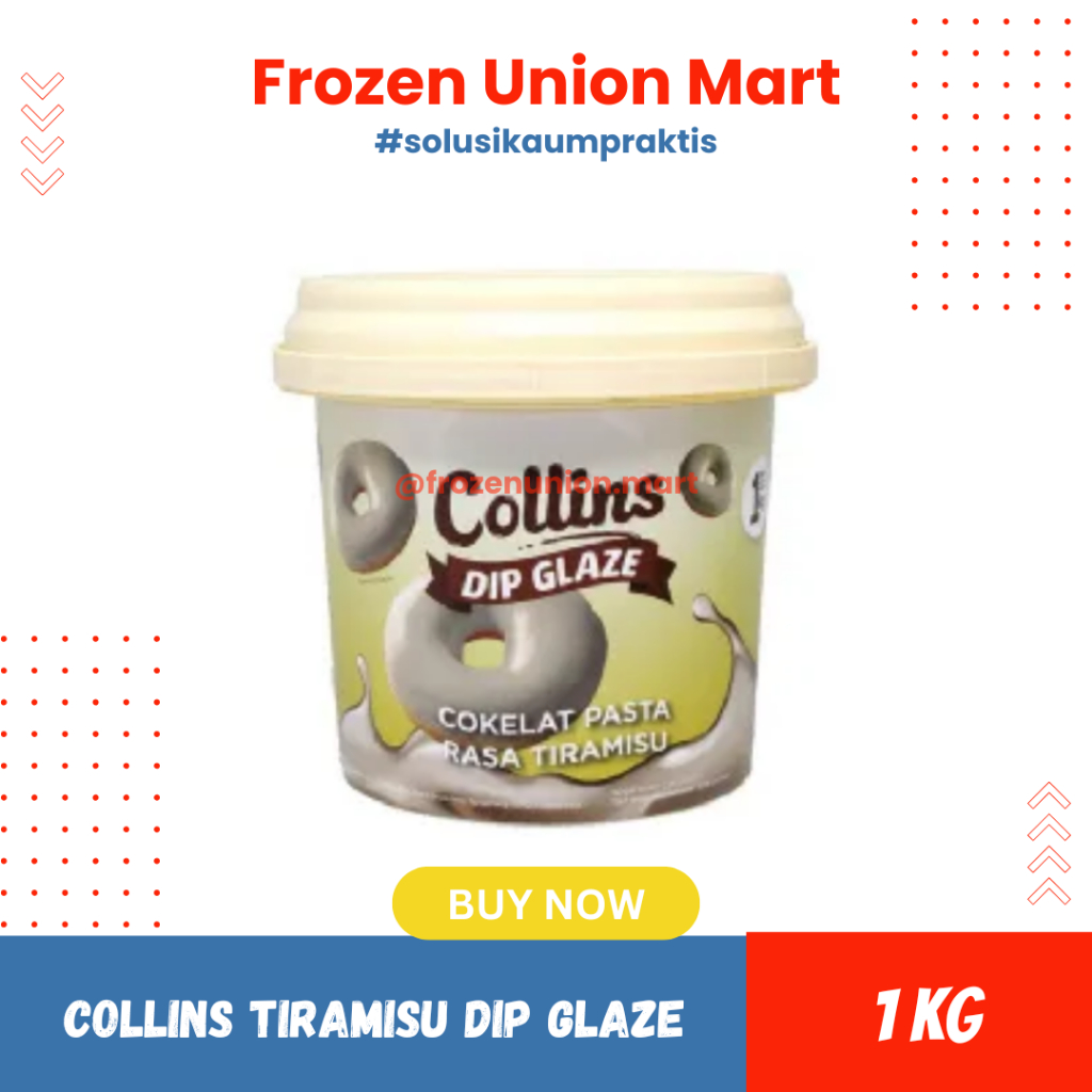 Collins Dip Glaze Tiramisu 1 KG | Topping Pasta Saus Tiramisu