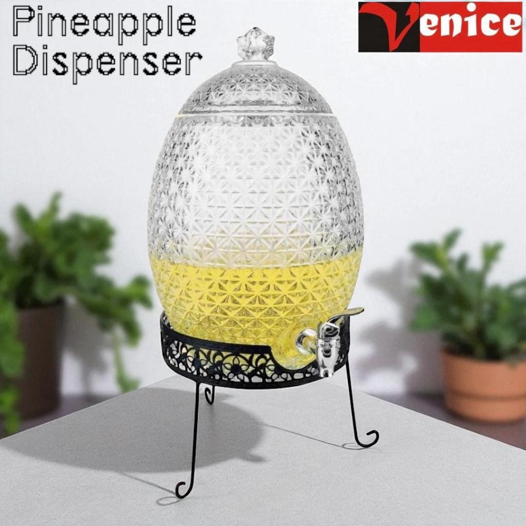 DISPENSER NANAS KACA / TEMPAT AIR MINUM / GLASA WATER TANK