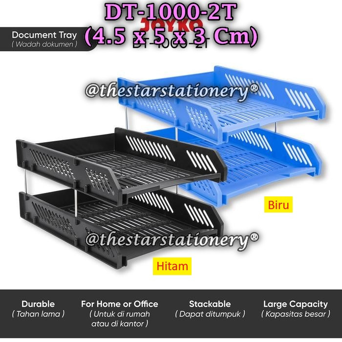 

(1 Set) Document Tray JOYKO DT-1000-2T JOYKO Document Tray Wadah Dokumen 2 Tray DT-1000-2T (1 Set)