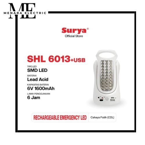 SURYA LAMPU EMERGENCY SHL 6013+USB