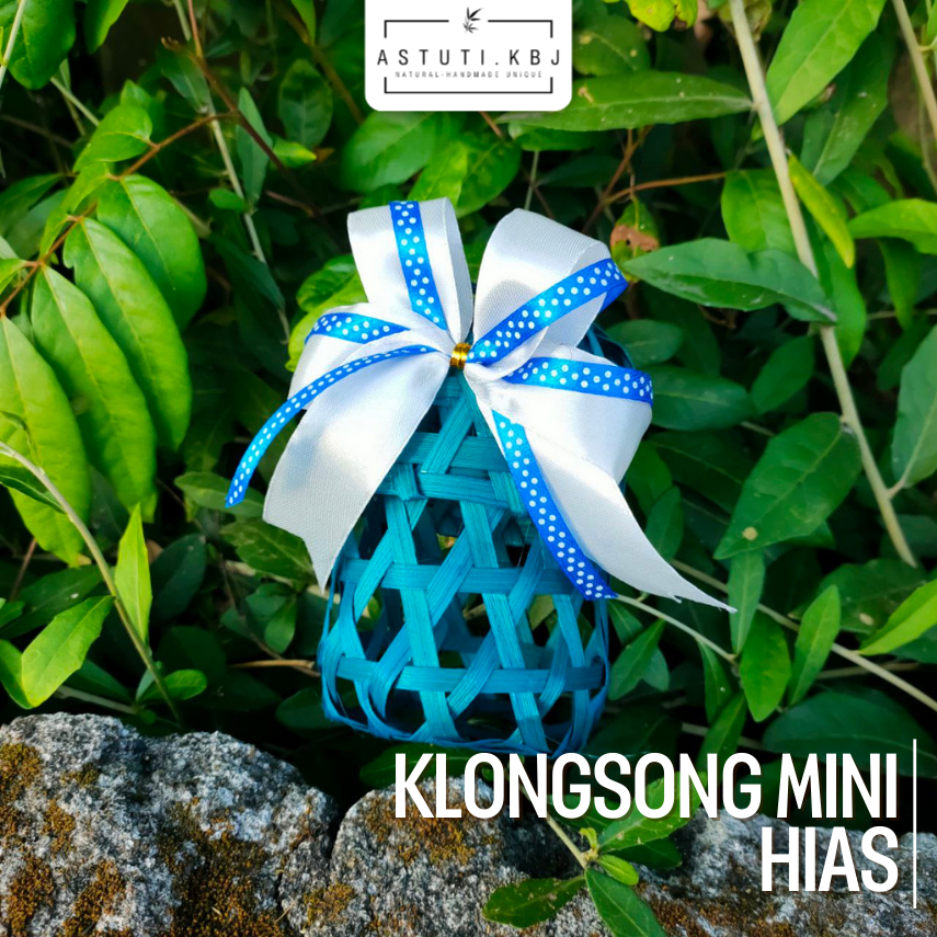 KLONGSONG MINI ANYAM BAMBU WARNA FREE PITA | souvenir | kerajinan bambu | wadah tumbler | kado