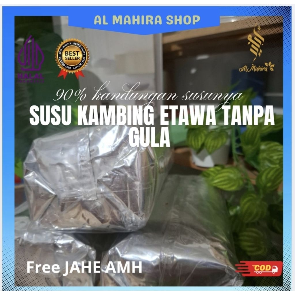 

[COD & GARANSI ] [ FREE JAHE] SUSU KAMBING ETAWA 90% KANDUNGAN SUSUNYA TANPA GULA. 1 kg / 500 gr / 200 GRAM GRATIS ONGKIR