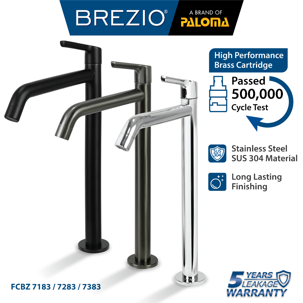 BREZIO Keran Wastafel Tinggi Cuci Tangan Kran Air Bambu Tall Faucet Basin Lavatory Kamar Mandi Bathr