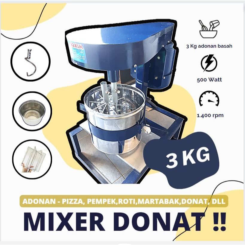 mixer donat 5 kg / mixer adonan roti 5kg mixer rakitan donat bakpao cakwe pempek