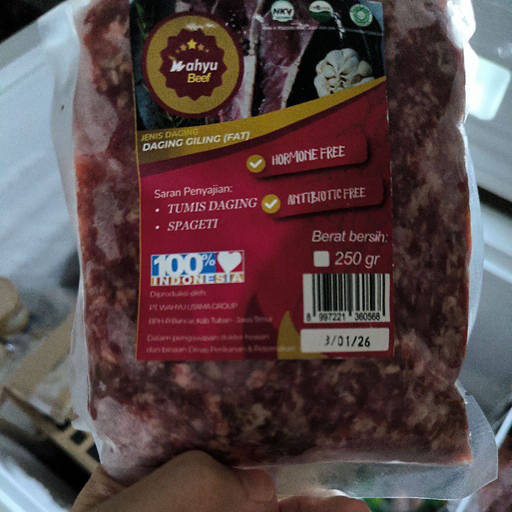 

daging giling fat Wahyu beef