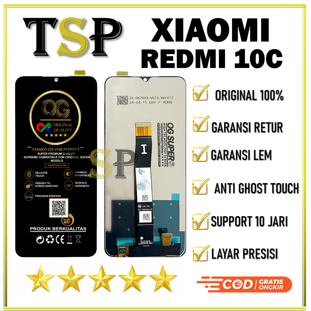【Original 100%】LCD XIAOMI REDMI 10C FULLSET ORIGINAL TOUCHSCREEN