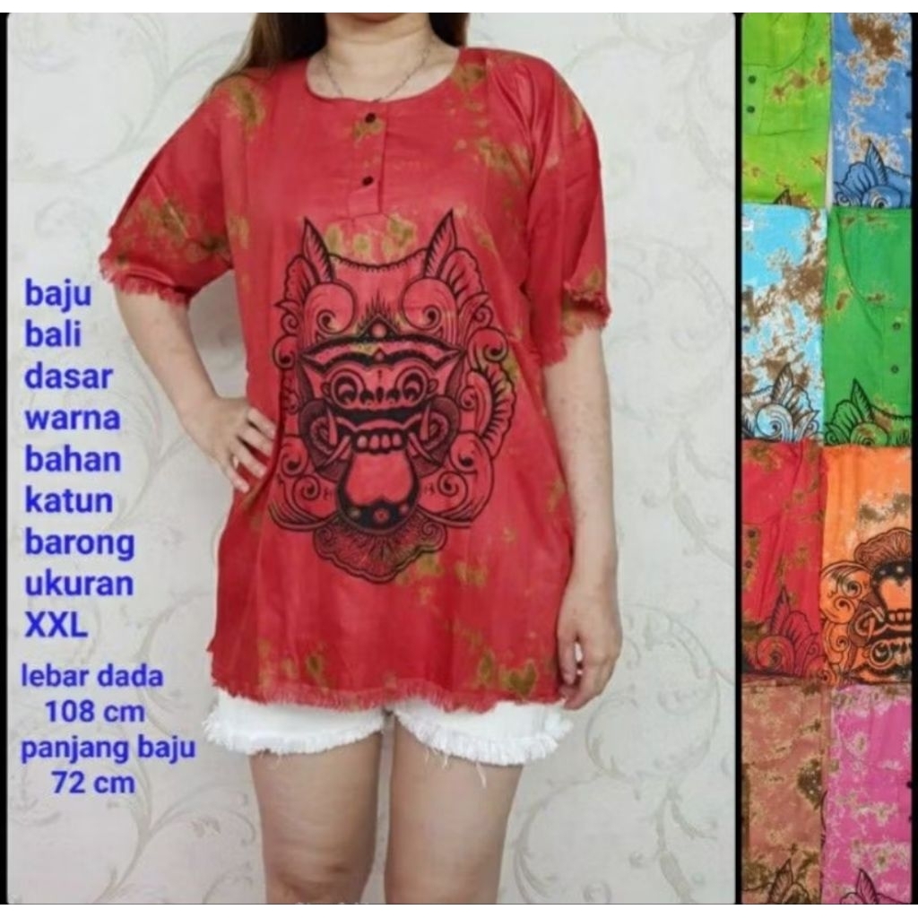 BAJU BARONG BALI DEWASA BAJU SANTAI ATASAN BARONG DEWASA PRIA WANITA baju barong bali