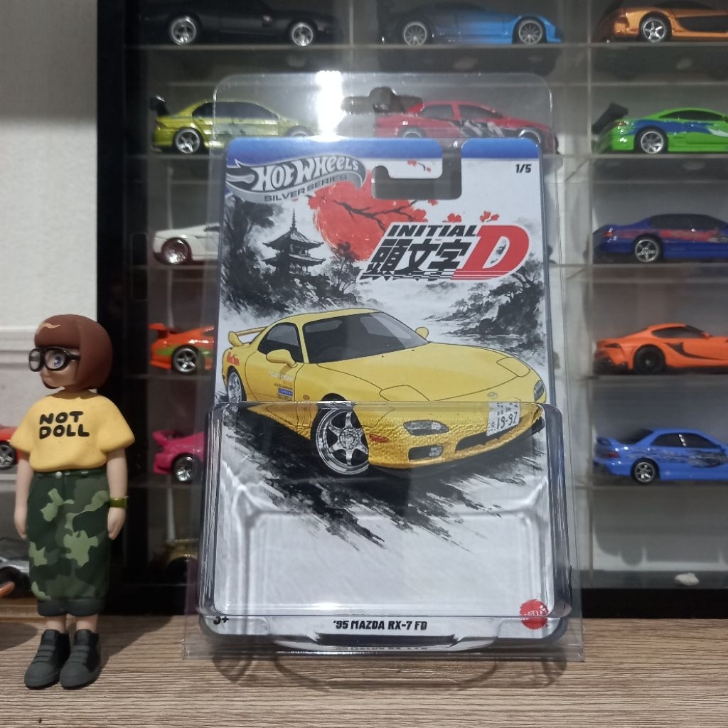 Custom Card 95 Mazda RX-7 FD Yellow/Kuning Initial D Hot Wheels
