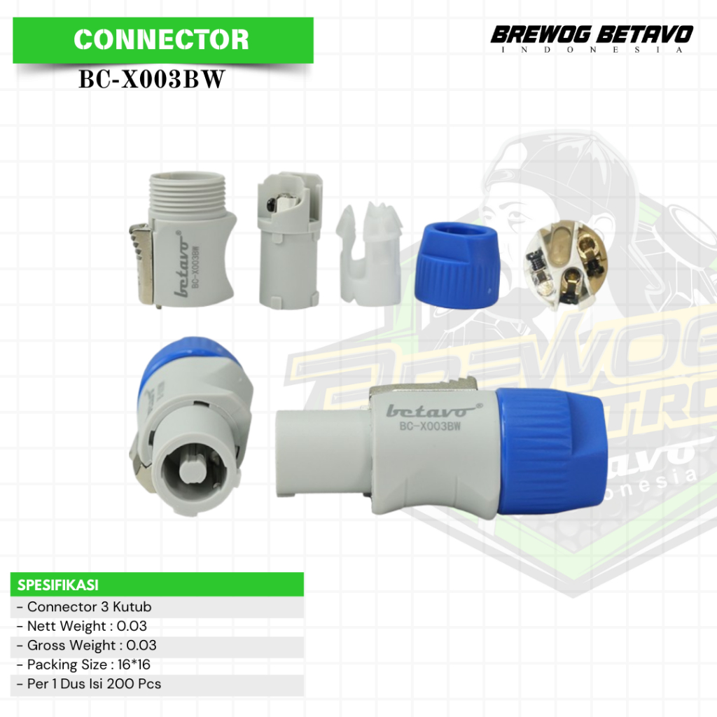 CONNECTOR BETAVO BC X003 BW