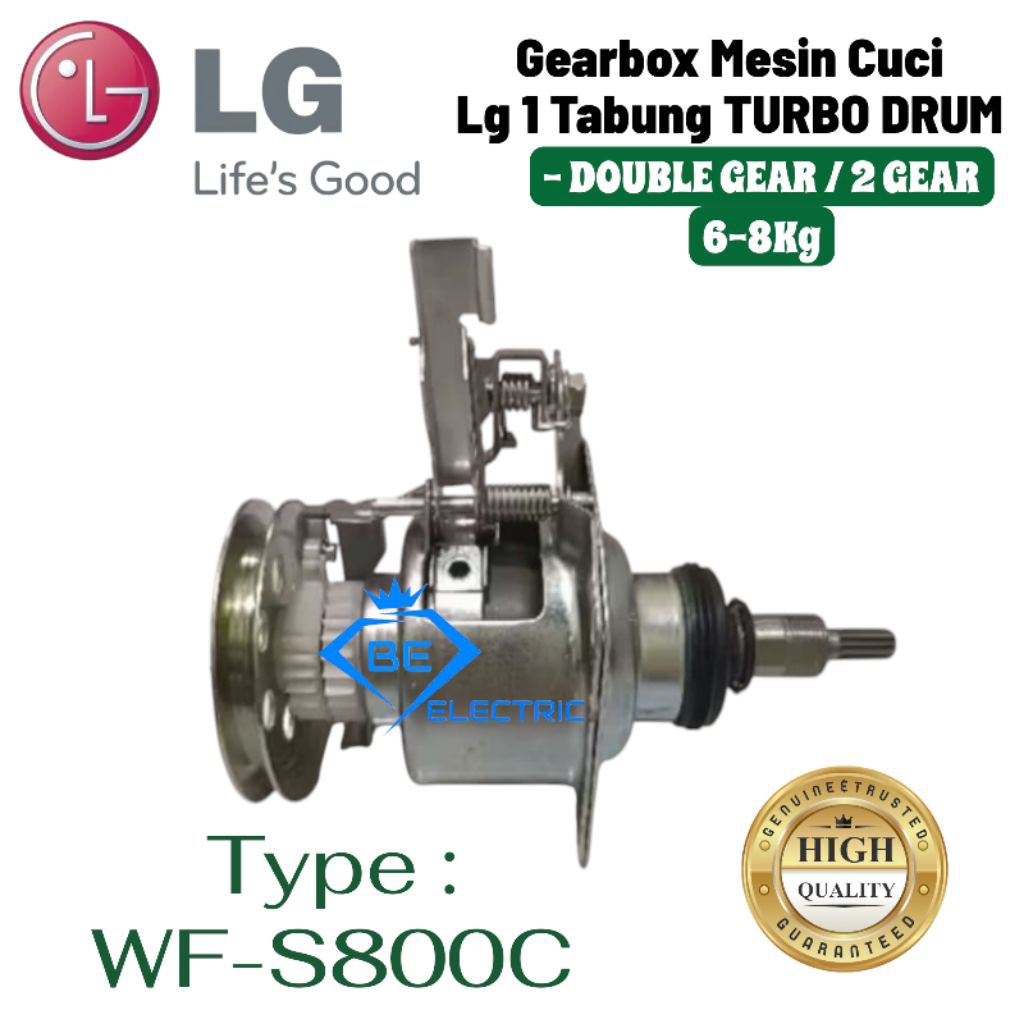 GEARBOX MESIN CUCI LG 1 TABUNG TURBO DRUM AZ11 6-8KG 2 GEAR 6-8KG