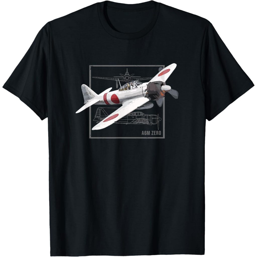 Baju kaos anak A6M Zero Fighter Japan WW2 Fighter Plane T-Shirt