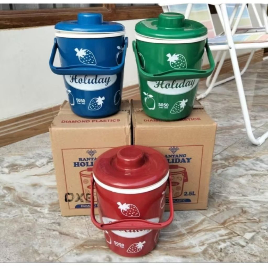 rice bucket mini / rantang holiday/ termos makanan 2,5 liter  termos es