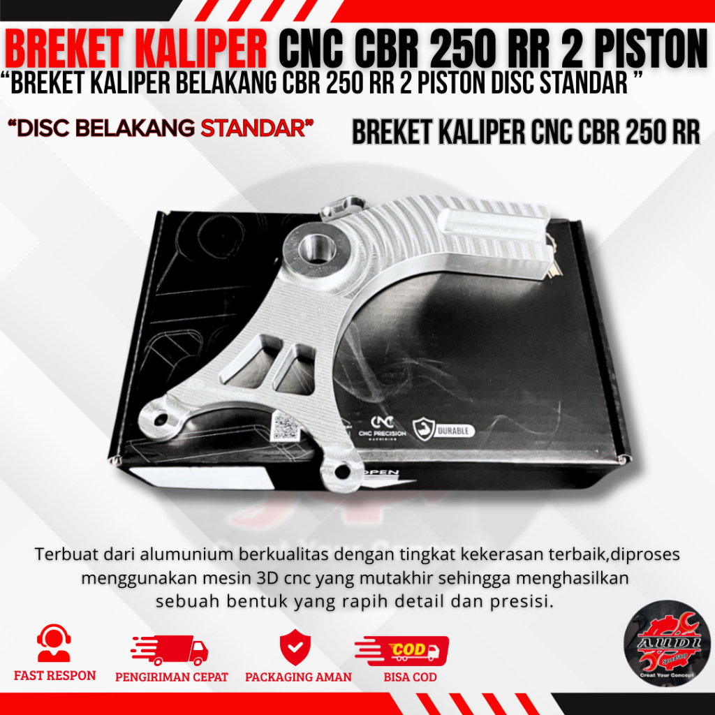 BREKET KALIPER BELAKANG CNC 2 PISTON CBR 250 RR BREKET KALIPER BELAKANG 2 PISTON DISC STANDAR