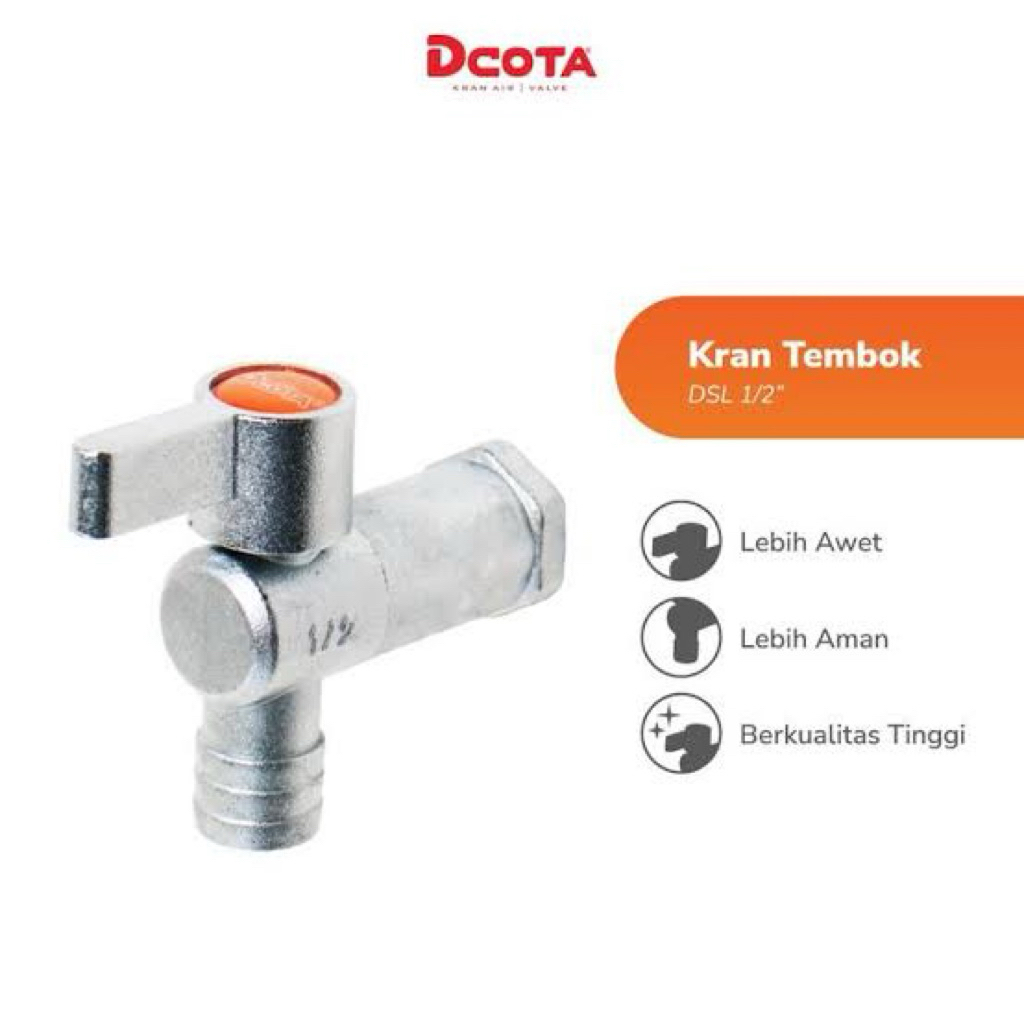 Kran tembok besi Dcota DSL 1/2inch & 3/4inch