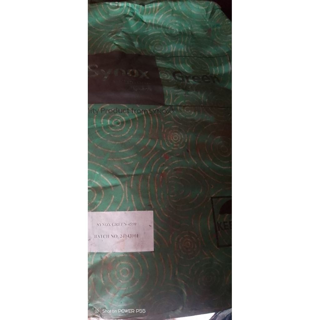 

Pewarna Pigment Synox Green 4590 / Verf, Oker, iron Oxide. 25 kg/zak