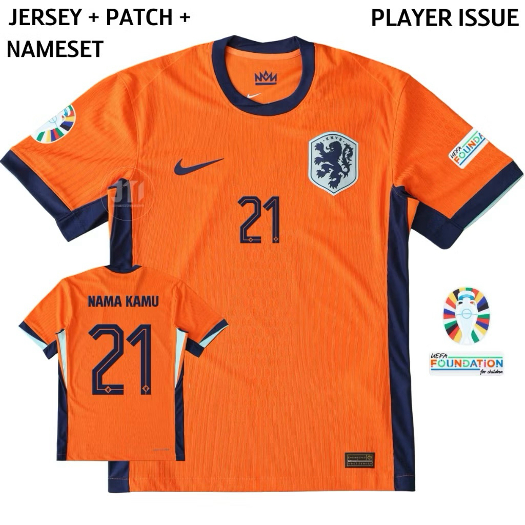 Jersey Home Timnas Belanda 2024 baju bola timnas Belanda 2024 Fullprint