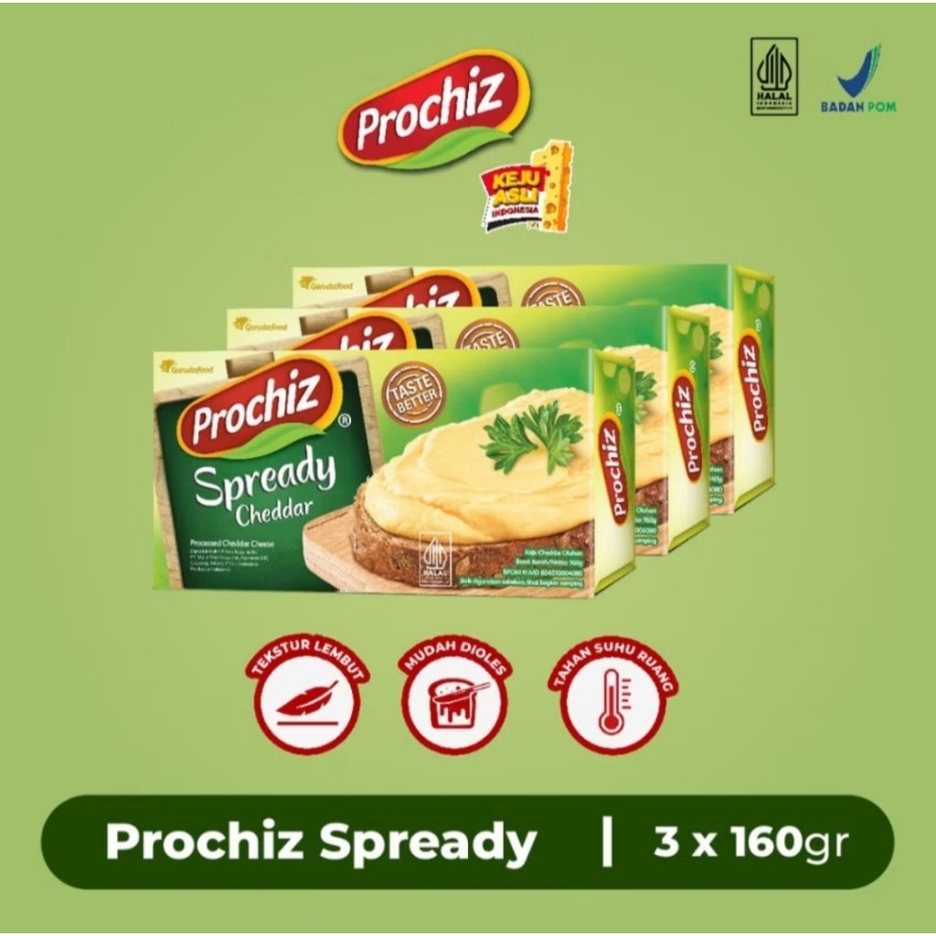 

Prochiz Spready Keju Oles 160gr (3 pcs)