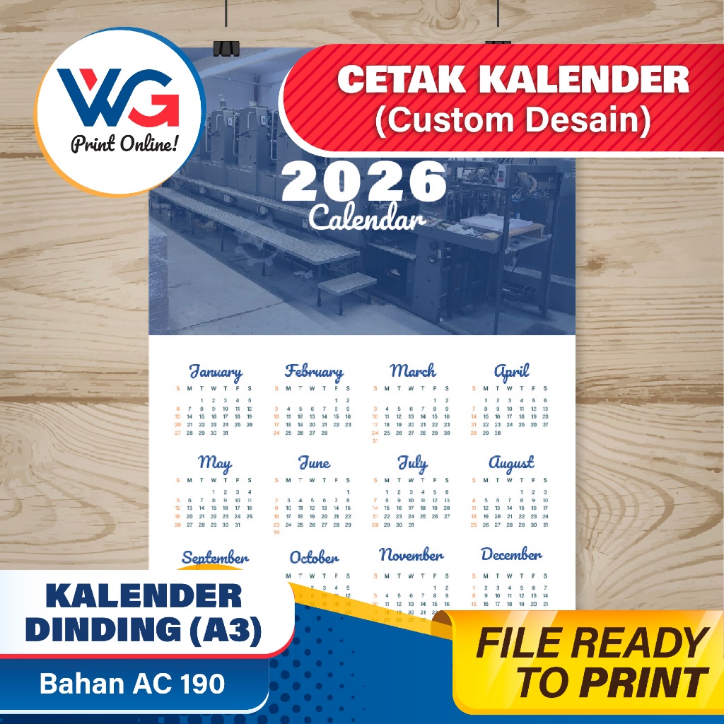 

KALENDER DINDING Custom A4 & A3 | Kalender 1 Lembar & 6 Lembar | Desain Bebas, Full Color | Cocok untuk Rumah & Kantor | Hadiah & Promosi Unik