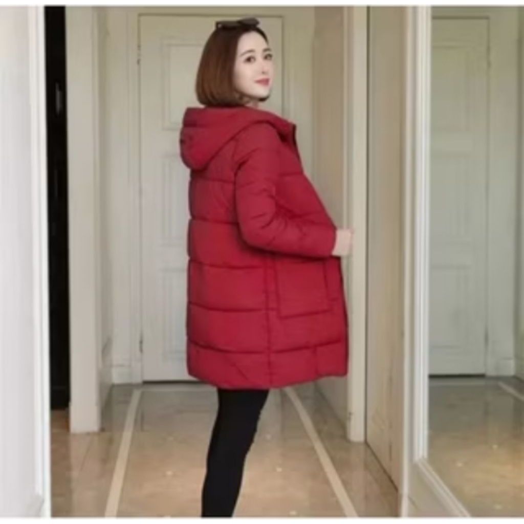 jaket long coatwanita trendy kekinian/jaket wanita hangat tebal/jaket mantel wanita musim dingin/jak