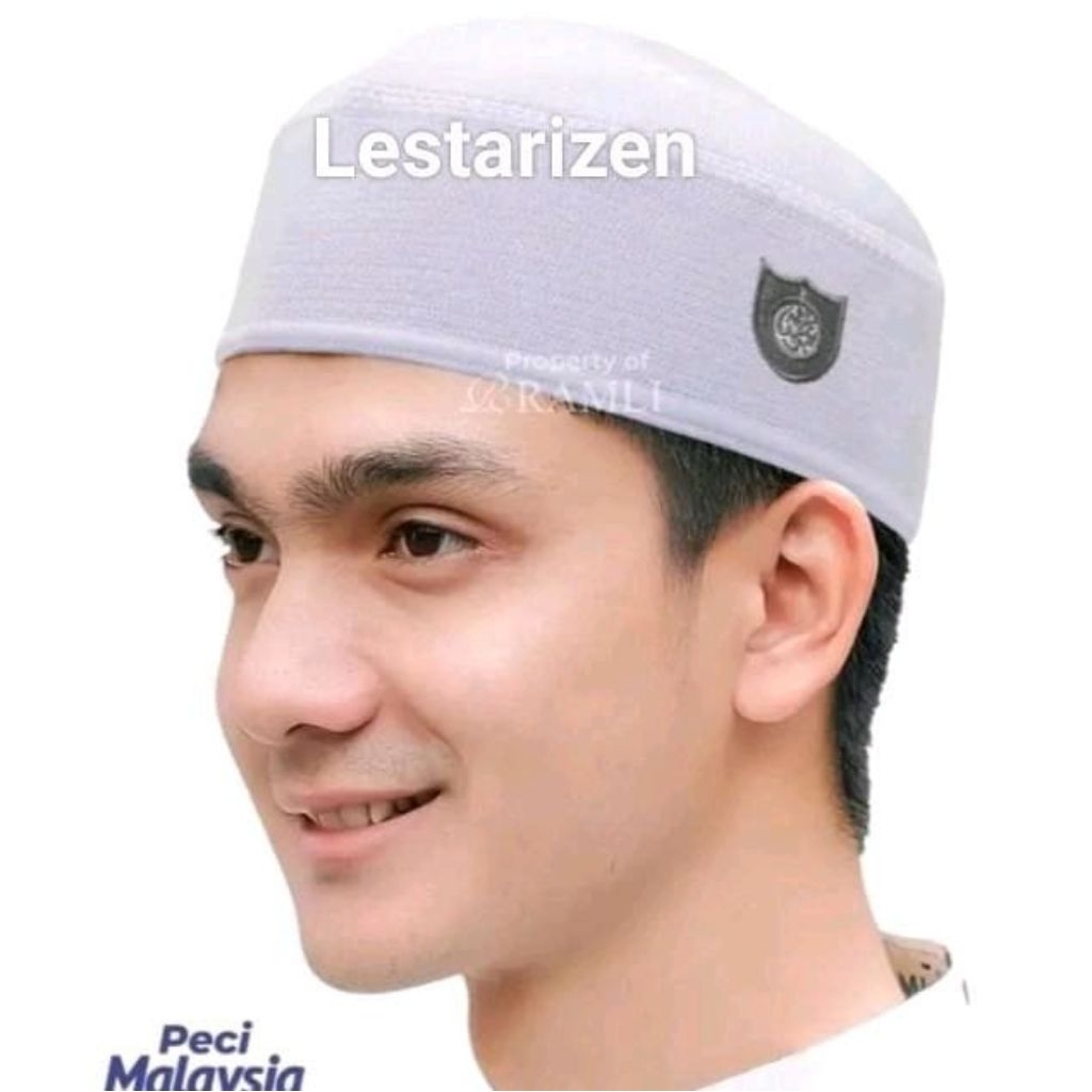 songkok pria Malaysia peci putih Malaysia bordir
