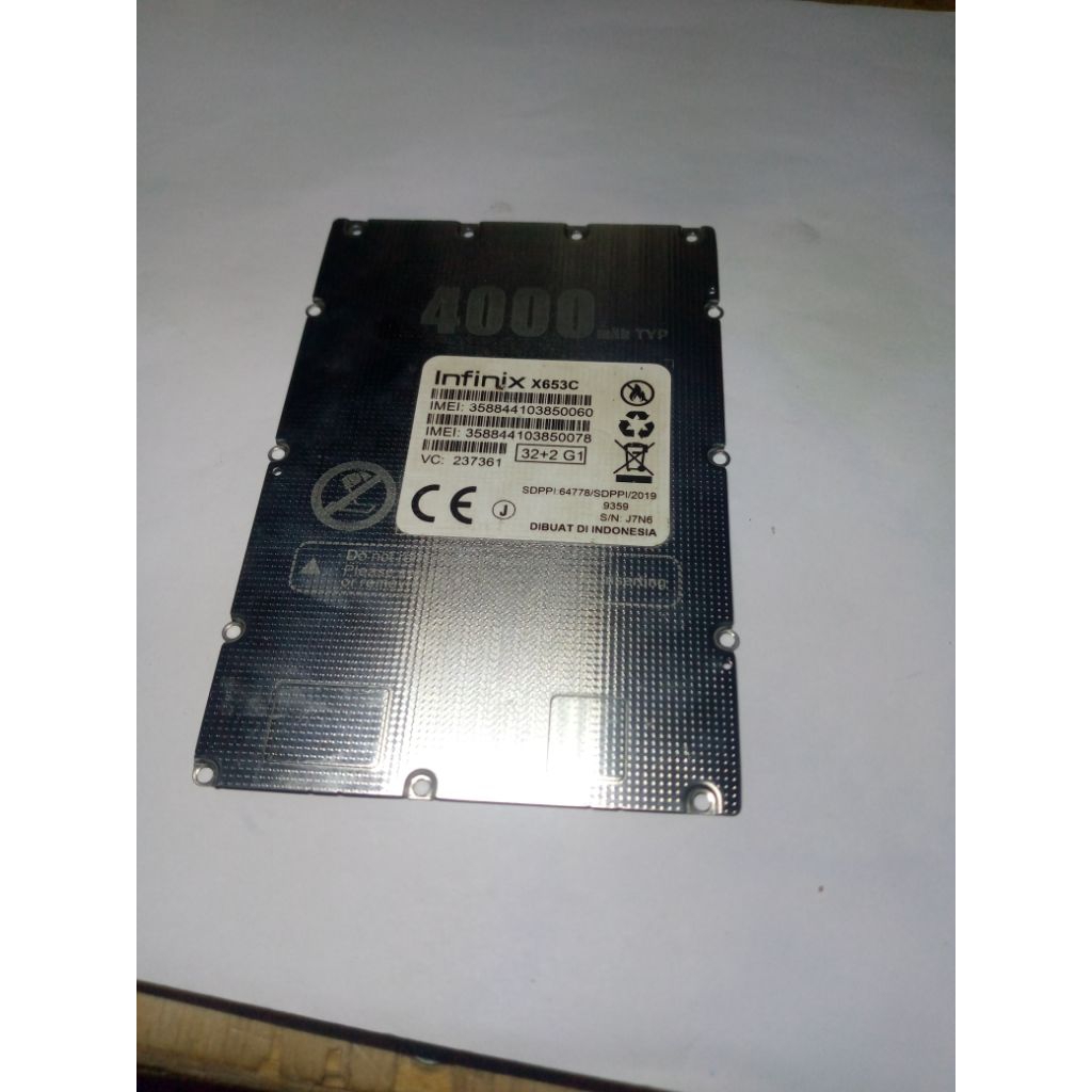 tutup baterai Infinix smart 4