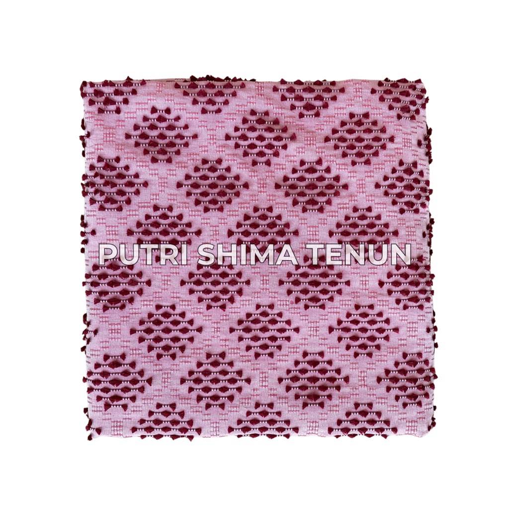 Kain Tenun Ikat Bulu - Dusty Pink