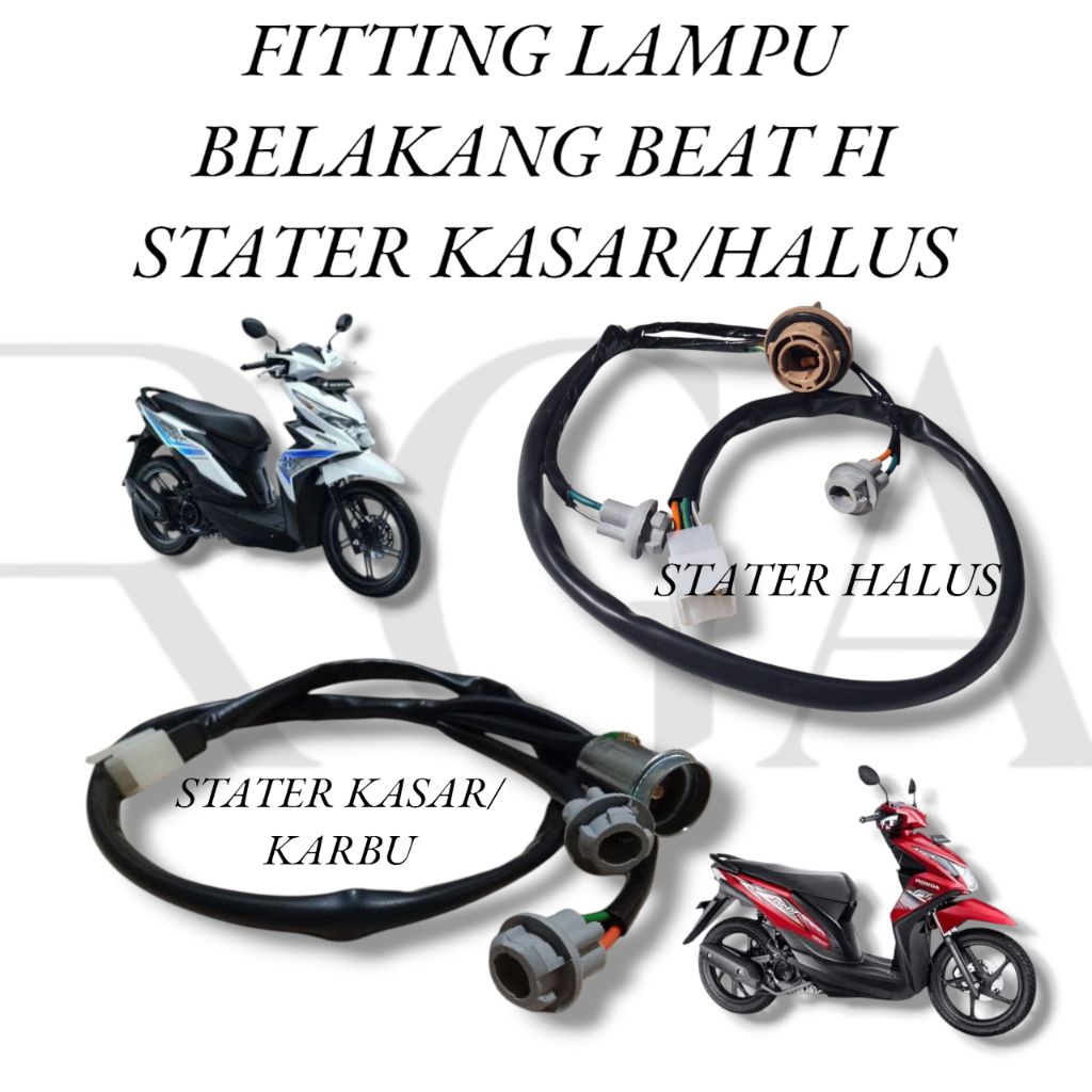 Kabel Fitting Lampu Belakang Set Depan Beat Fi Stater Kasar Beat Fi Stater Halus Beat Karbu 110 Kvy
