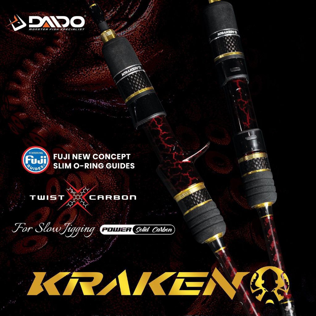 joran spinning daido kraken sp 602 PE 1-3 2-4 joran pancing jigging
