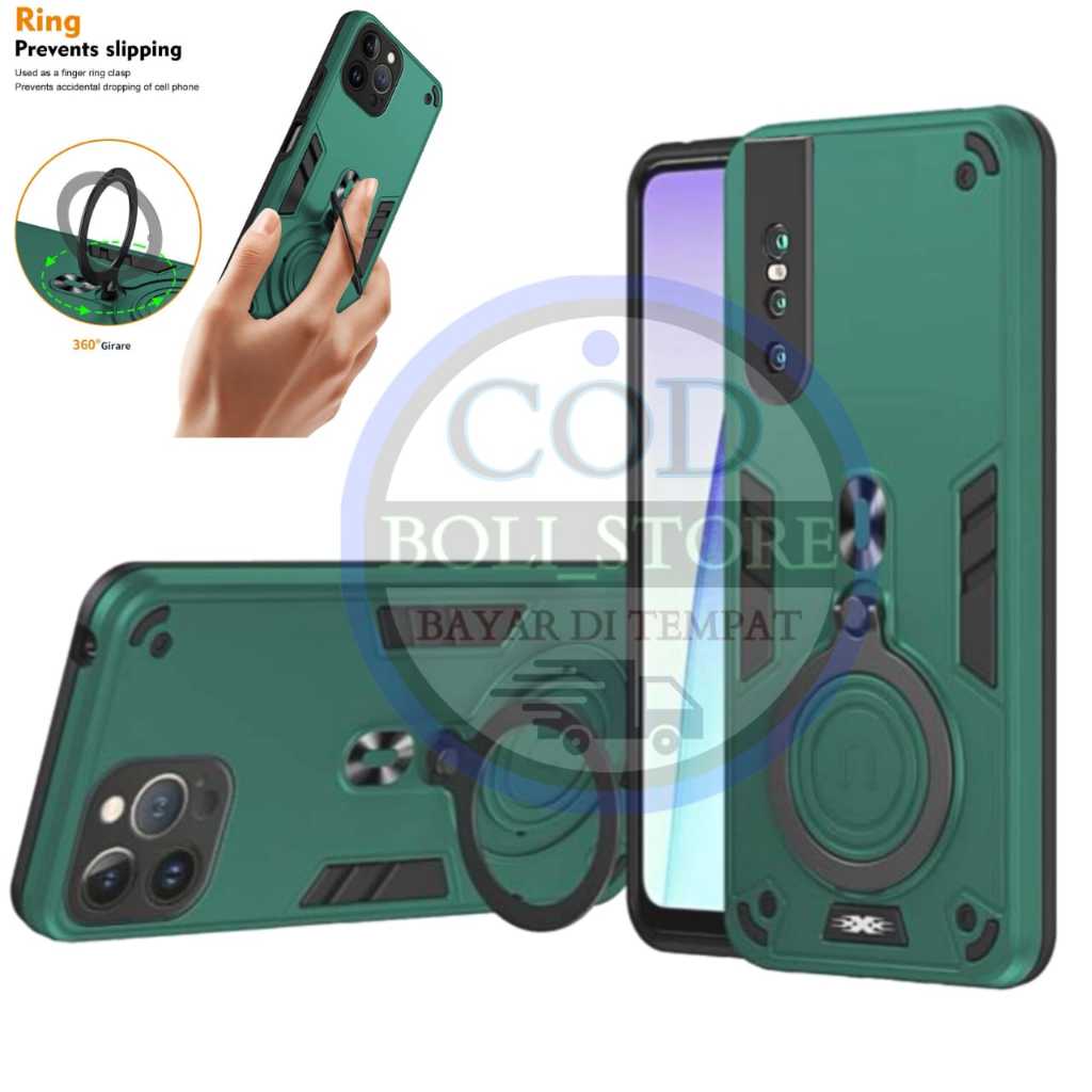 CASING HP UNTUK VIVO V15 PRO CASE ROBOT HIT EYE RING PRO CAMERA HARDCASE ARMOR NEW COVER