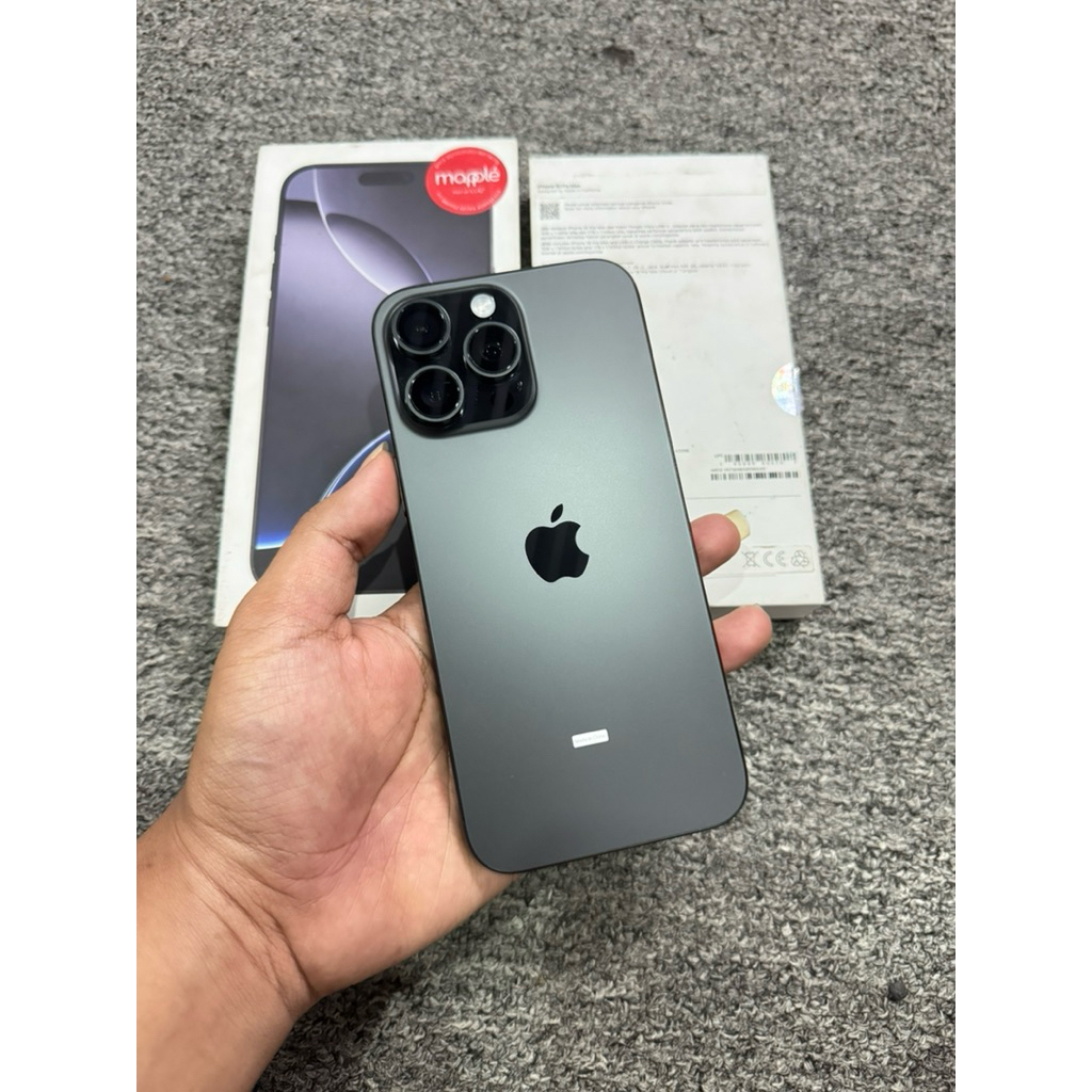 iphone 16 pro max 256gb ibox second warna black