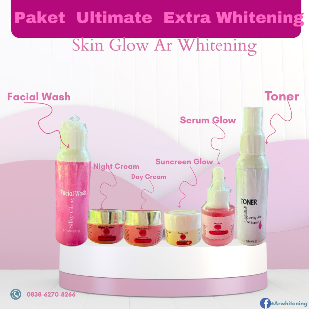 Paket Ultimate SkinGlow AR Whitening skincare sultan acne dan normal