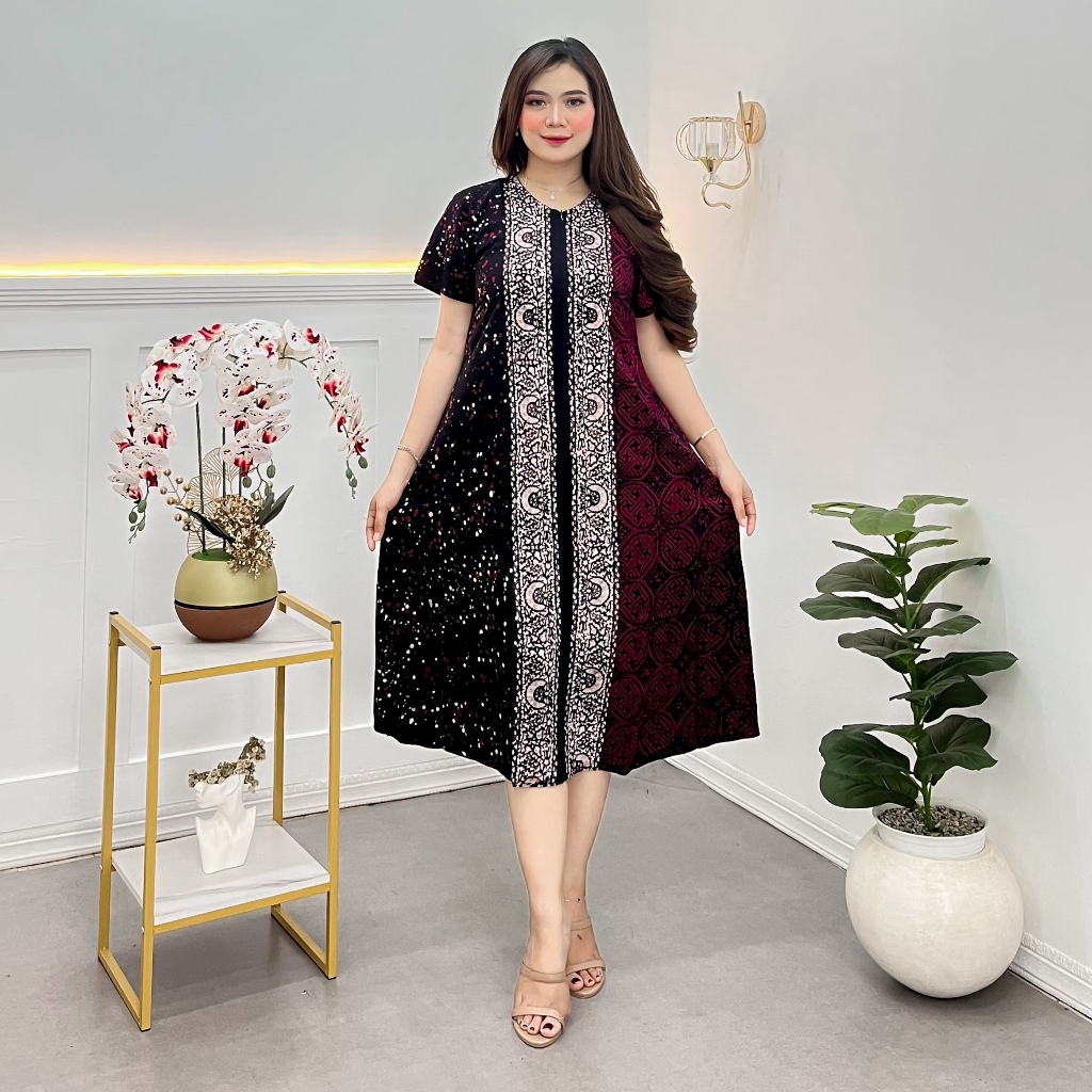 Daster twill rayon cap malaman Pekalongan daster lengan pendek daster motif terbaru