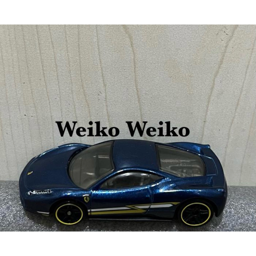 hotwheels loose ferrari 458 italia blue