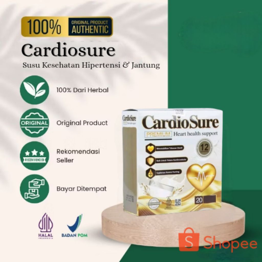 

CARDIOSURE PREMIUM MILK SUSU OBAT HIPERTENSI JANTUNG KOLESTROL STRUK ASAM URAT REMATIK