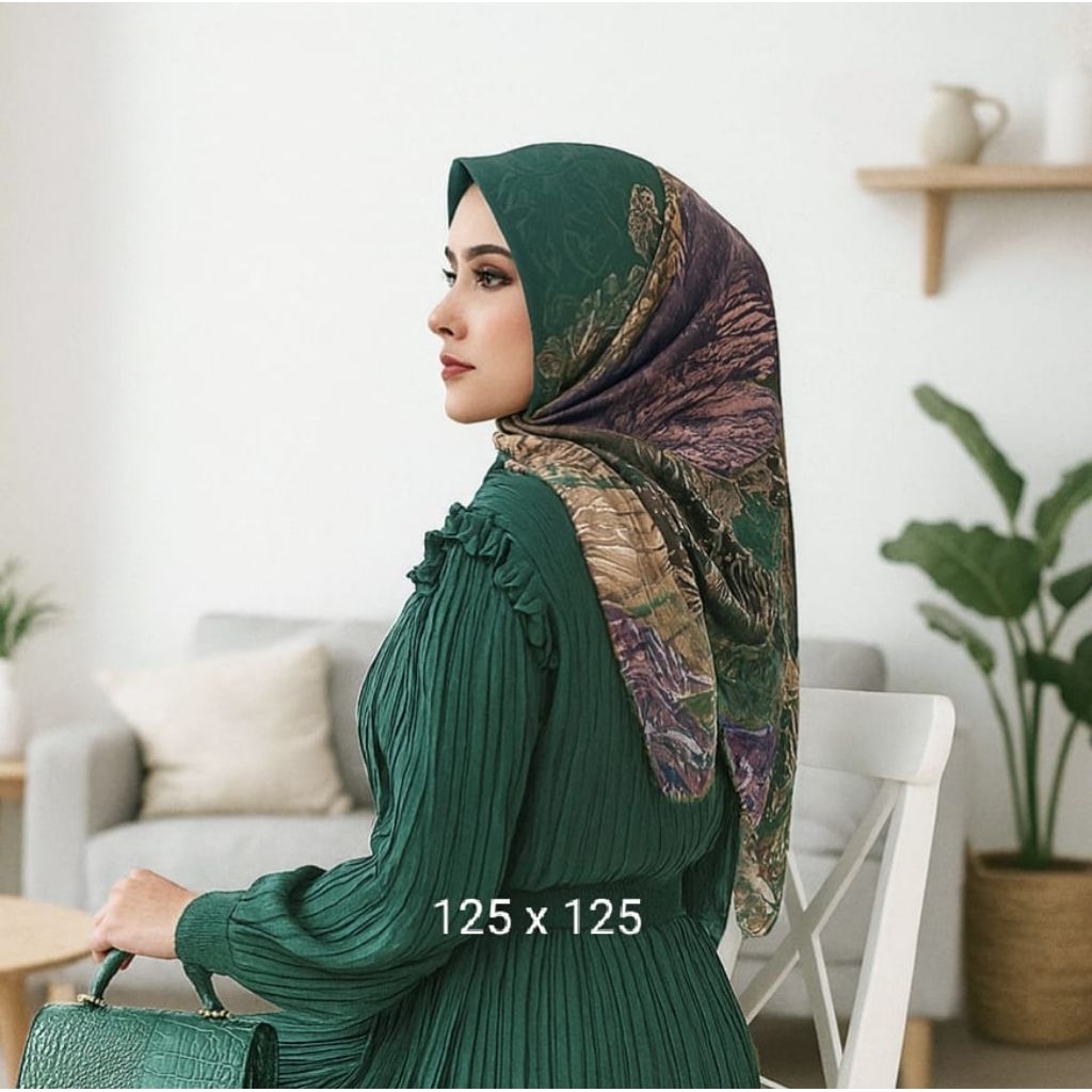 OBRAL TERLARIS SYARI BUTTERFLYY HIJAU / KERUDUNG SEGI EMPAT / JILBAB INSTAN / HIJAB TERBARU TERMURAH
