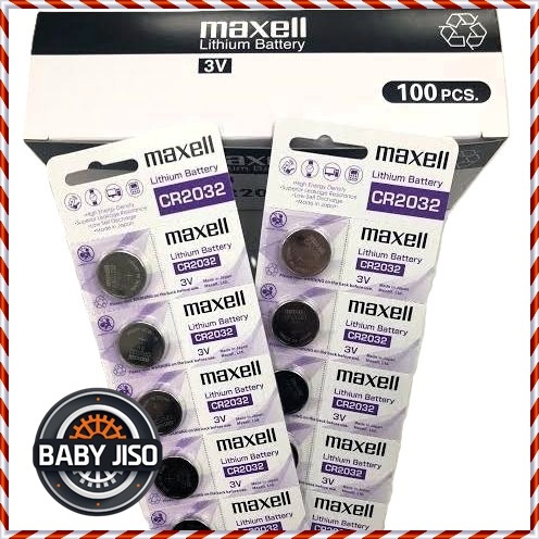 Babyjiso 5pcs Baterai Maxell CR2032 3V Original Made In Japan Batre CR 2032 H Batrai CMOS Ori Lembar
