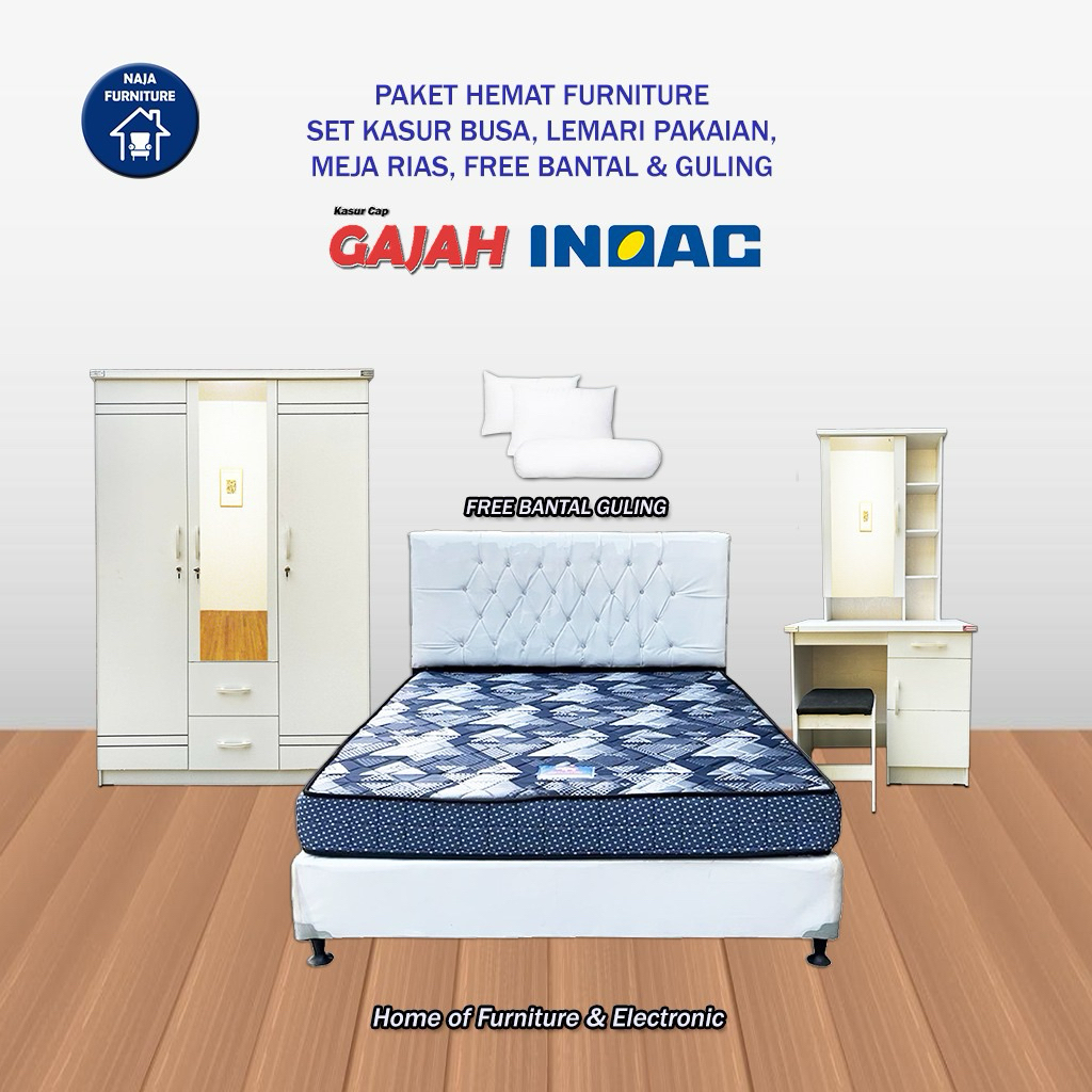 PROMO PAKET KASUR BUSA | PAKET Furniture Murah | Set Kasur Busa Gajah | Set Kasur Busa Inoac | Kasur
