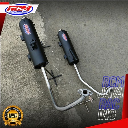 Knalpot standar racing TERLARIS Tabung Vario RCM, mio sporty/beat karbu,delux,fi,street/scopy dll