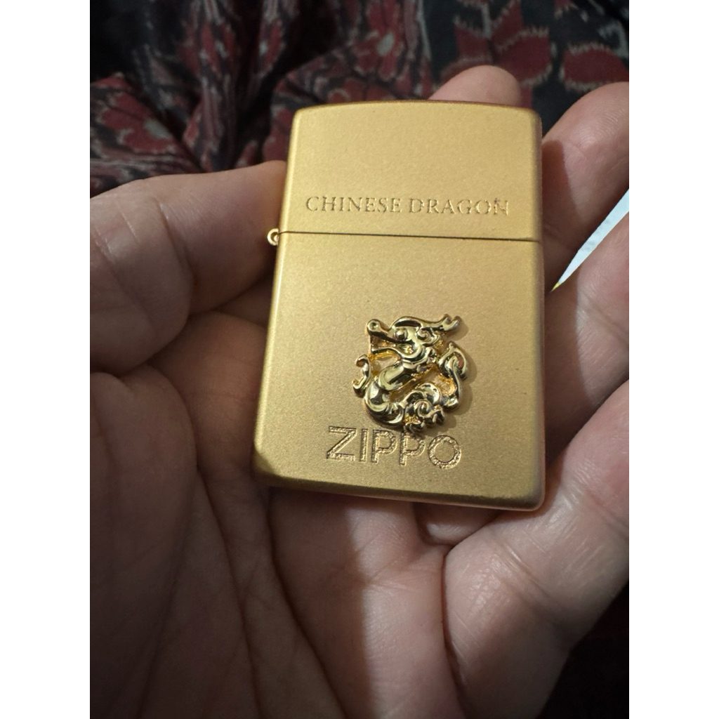 Zippo Chinese Dragon 18K Gold Plate Zippo Lighter Limited Edition No 0983/9999 New Original Autentic