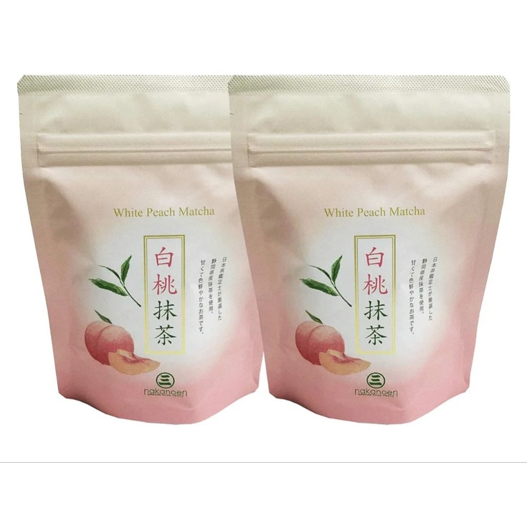Teh Jepang Buah Persik White Peach Matcha Powder Marusan Nakanoen 65 gr