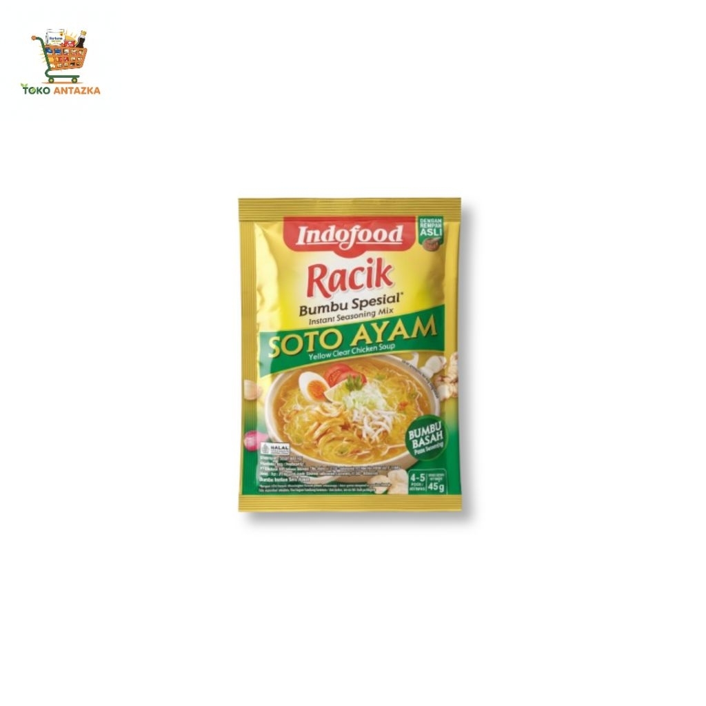 Indofood Racik Soto Ayam 45g ( Bumbu Soto Ayam Instan, Bumbu Soto Ayam Basah )