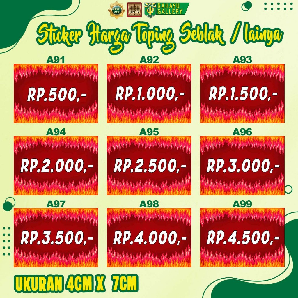 

STIKER HARGA TOPING - STIKER HARGA SEBLAK - STIKER TOPING SEBLAK A64