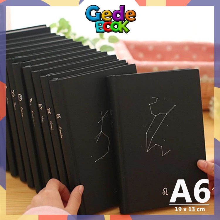 Constellation Star Notebook Diary A5 HARD Cover Zodiac Buku Catatan A5 13 x 19 cm Garis Buku Tulis -