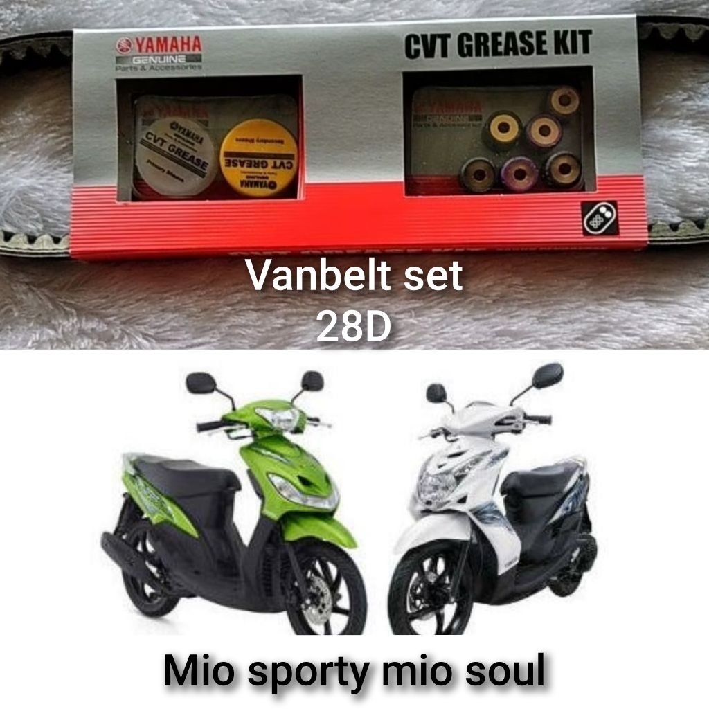 Vanbelt v-belt set + roller mio karbu mio soul karbu 28D-WE76J-01 ori YAMAHA