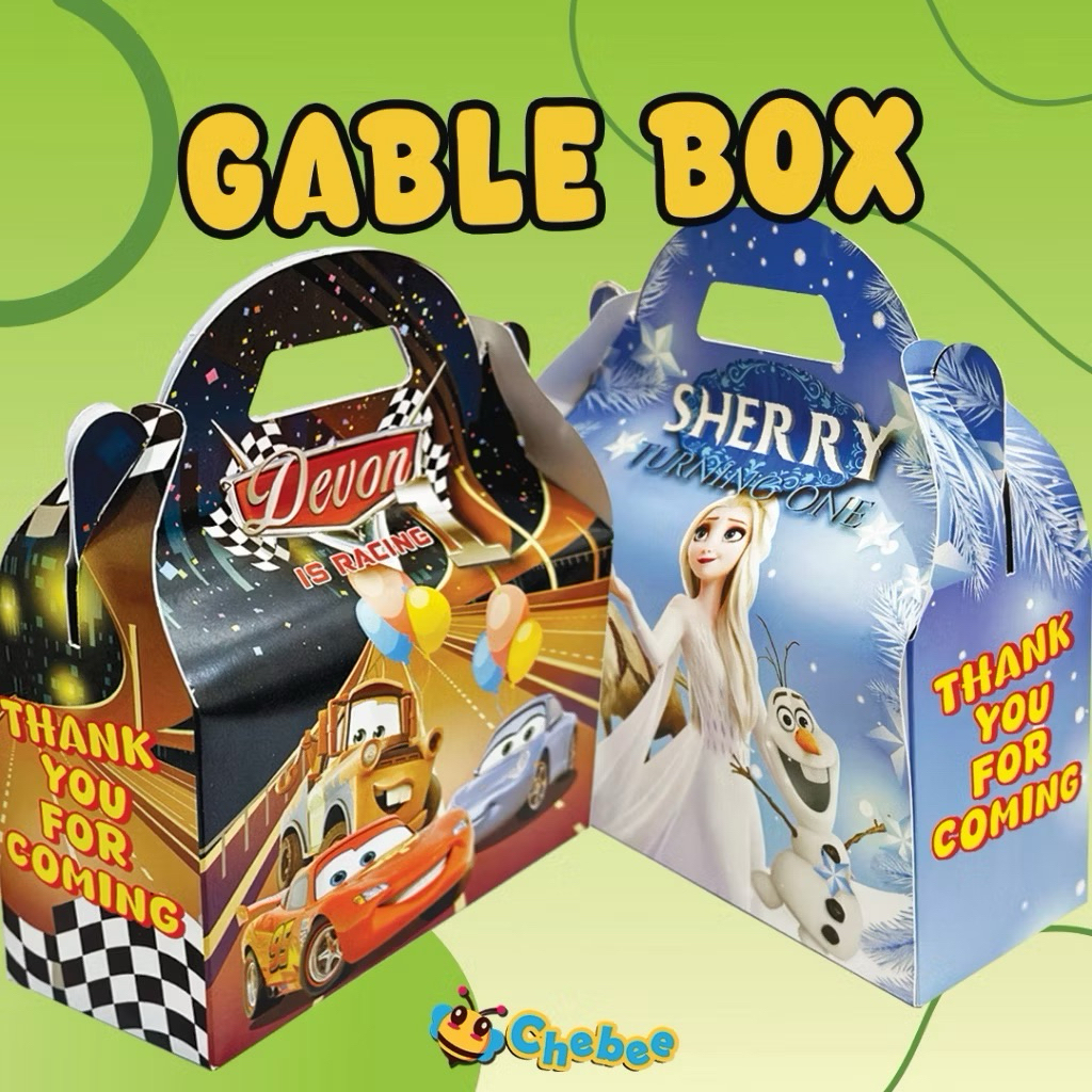 Gable Box / Snack Box Ulang Tahun (Bisa Custom Nama)