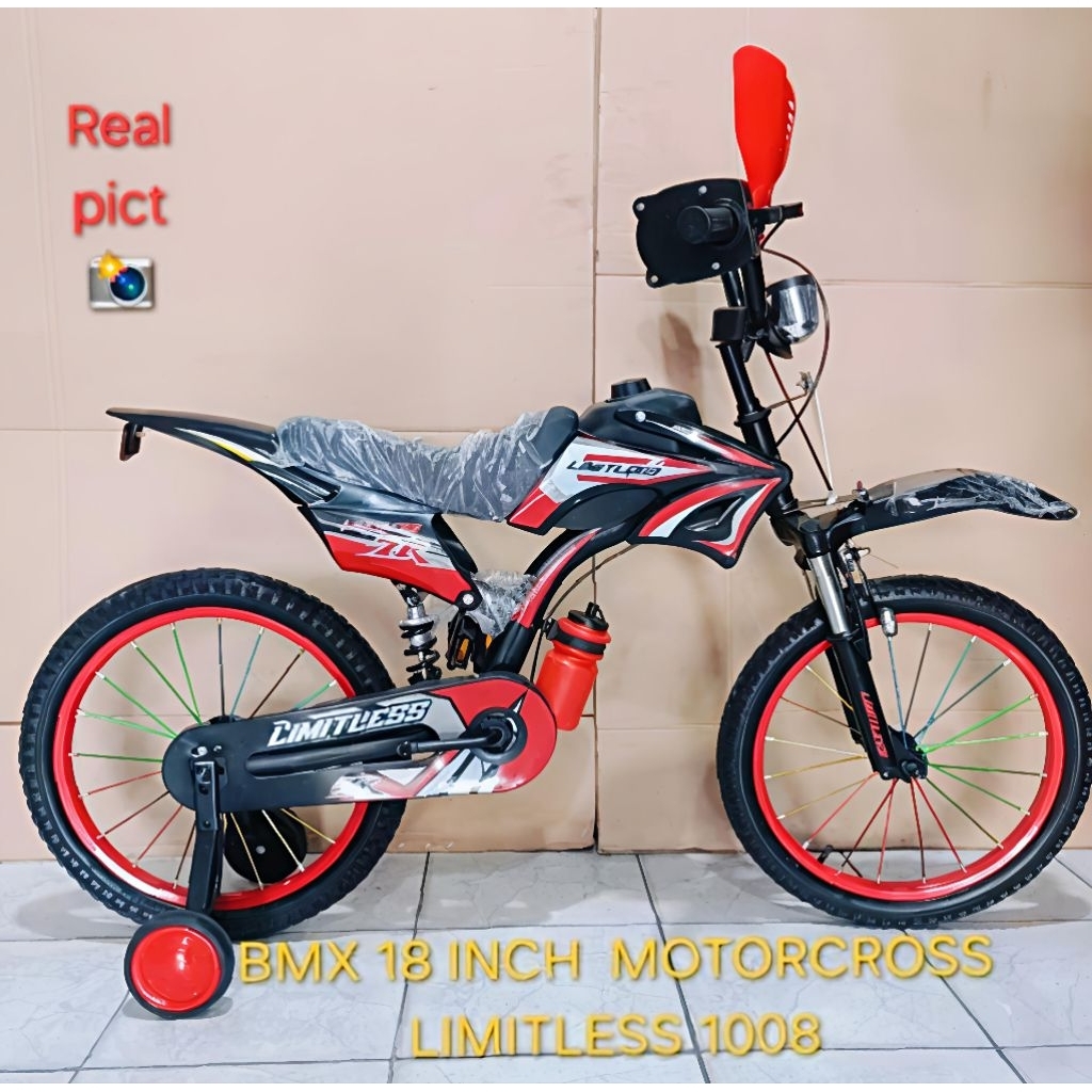 sepeda bmx 16&18 motorcross limitless terbaru
