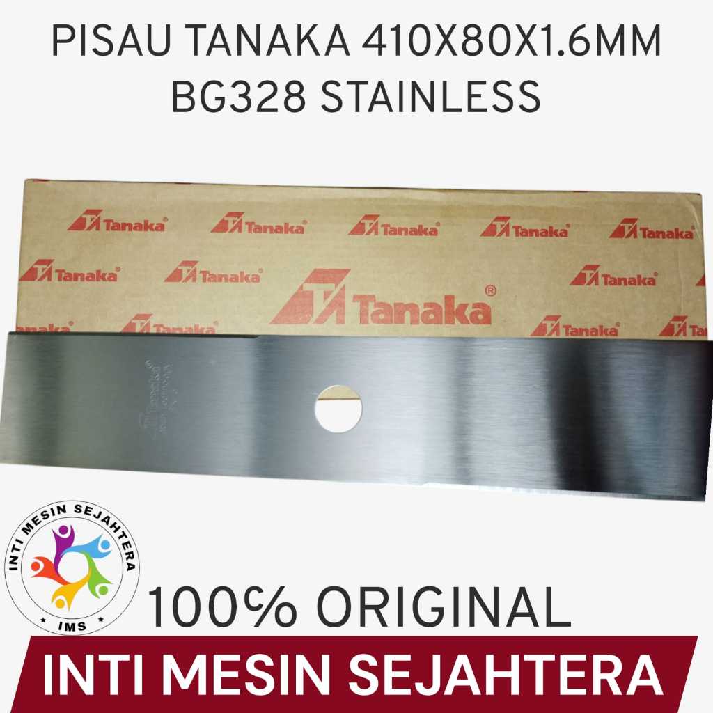 328 Pisau Mesin Potong Rumput Besar 410X80X1,6MM STAINLESS/ORANGE TANAKA ORI 100% ORIGINAL ASLI