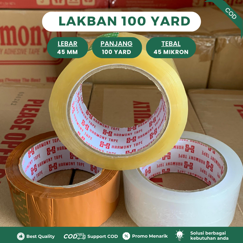 

Lakban Bening Coklat Clear 100 Yard - Daya Rekat Kuat Murah Berkualitas Clear Bening Coklat White Lakban Serbaguna Murah