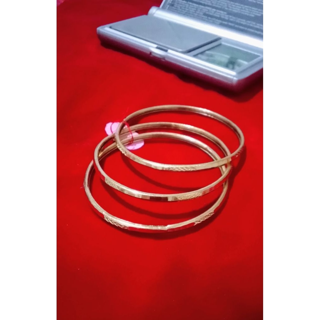 Gelang keroncong emas muda. isi 3 biji.