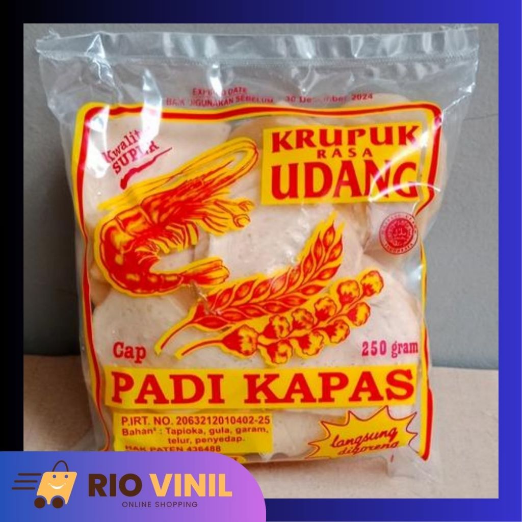 KERUPUK MENTAH UDANG PADI KAPAS PAKET HEMAT 1 BAL MURAH 20 PCS x 250 GR/PCS